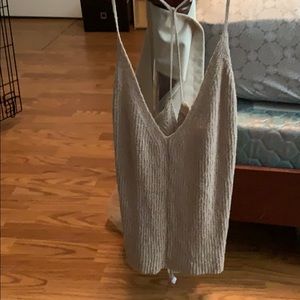 Tan colored tank top